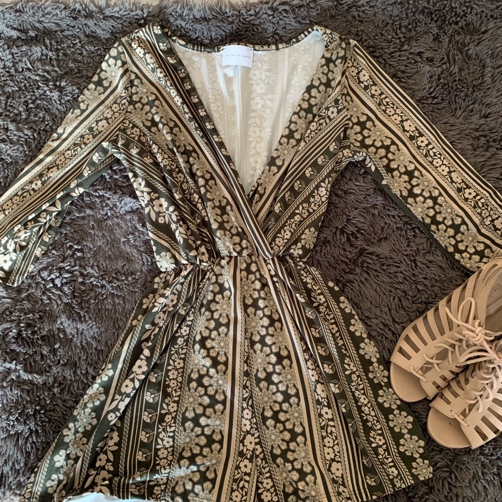 French Grey Romper